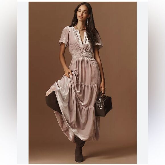 Anthropologie Dresses & Skirts - The Somerset Maxi Dress:
Velvet Edition by Anthropologie in Lavender